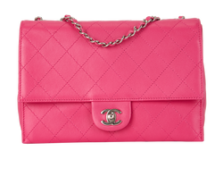 Medium Double Flap, Leather, Pink, 19409445 (2014), AC, 2*